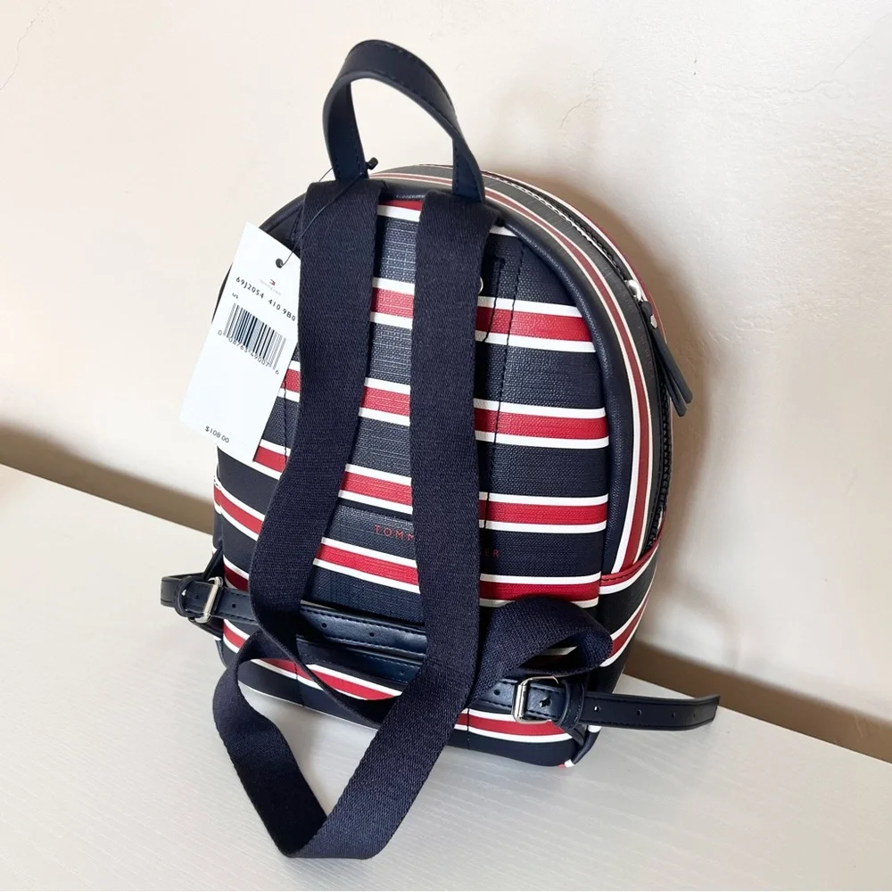 NWT Tommy Hilfiger Blue & Red Stripes Mini Backpack